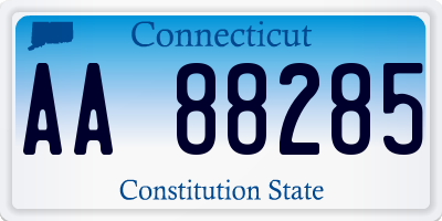 CT license plate AA88285