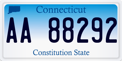 CT license plate AA88292