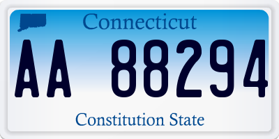 CT license plate AA88294