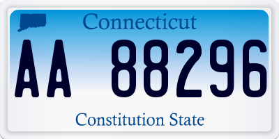 CT license plate AA88296