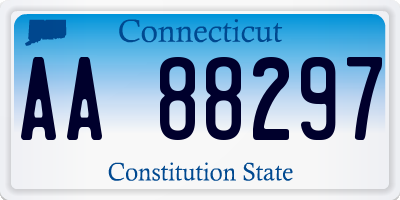 CT license plate AA88297