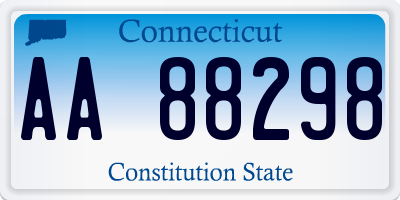 CT license plate AA88298