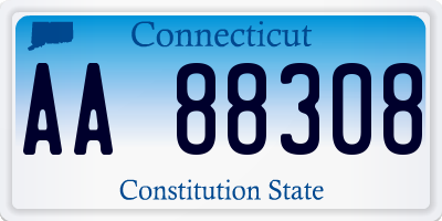 CT license plate AA88308
