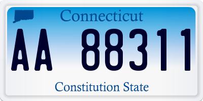 CT license plate AA88311