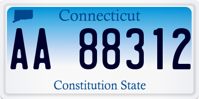CT license plate AA88312