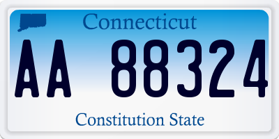 CT license plate AA88324