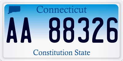 CT license plate AA88326
