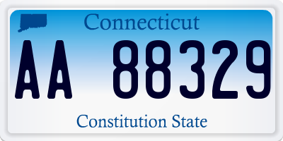 CT license plate AA88329