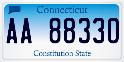 CT license plate AA88330