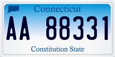 CT license plate AA88331