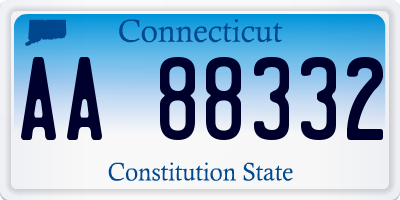 CT license plate AA88332