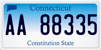 CT license plate AA88335
