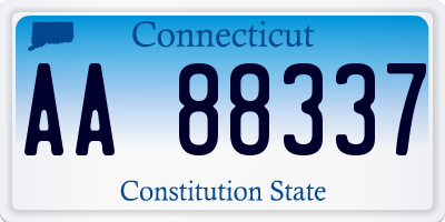 CT license plate AA88337