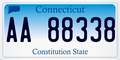 CT license plate AA88338