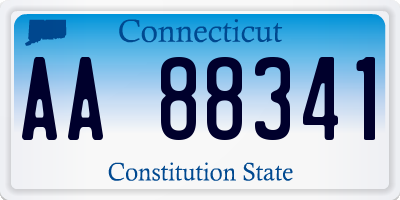CT license plate AA88341