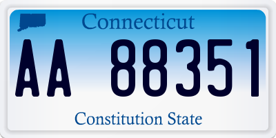 CT license plate AA88351