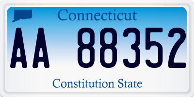 CT license plate AA88352