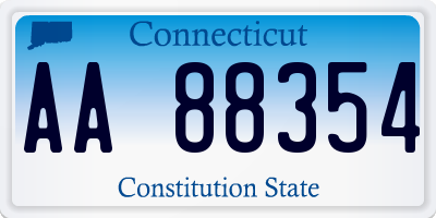 CT license plate AA88354