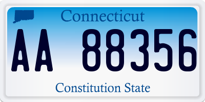 CT license plate AA88356