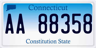 CT license plate AA88358