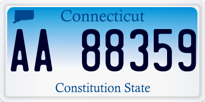 CT license plate AA88359