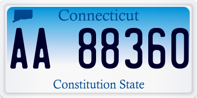 CT license plate AA88360