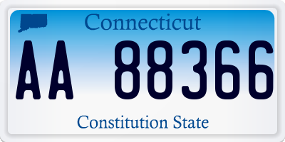 CT license plate AA88366