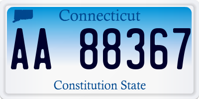 CT license plate AA88367