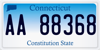 CT license plate AA88368