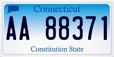 CT license plate AA88371