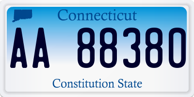 CT license plate AA88380