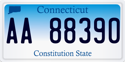 CT license plate AA88390