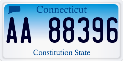 CT license plate AA88396