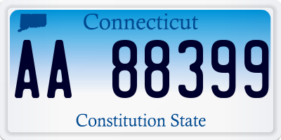 CT license plate AA88399