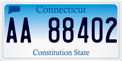 CT license plate AA88402