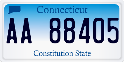 CT license plate AA88405