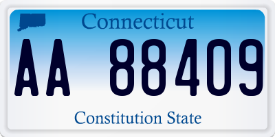 CT license plate AA88409