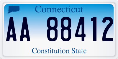 CT license plate AA88412