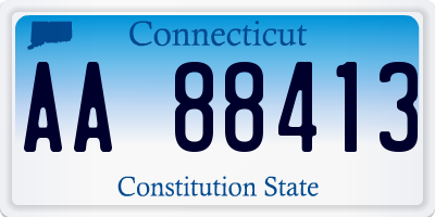 CT license plate AA88413