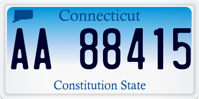 CT license plate AA88415