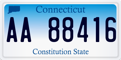 CT license plate AA88416