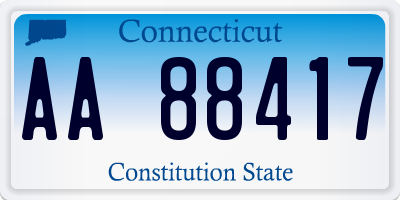 CT license plate AA88417