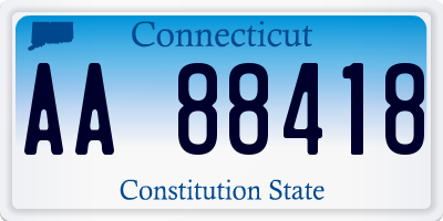 CT license plate AA88418