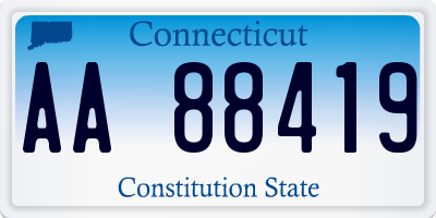 CT license plate AA88419