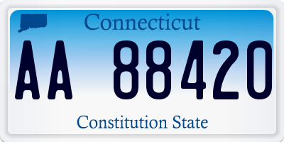 CT license plate AA88420