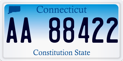 CT license plate AA88422