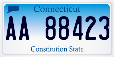 CT license plate AA88423