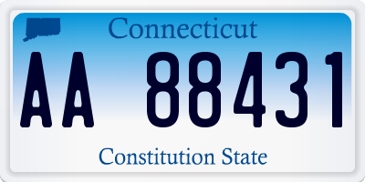 CT license plate AA88431