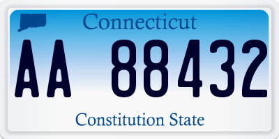 CT license plate AA88432