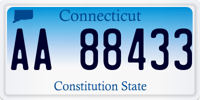 CT license plate AA88433